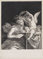 KG 02790
<br/>
Cupido kroont de schilderkunst
<br/>
<em>Matham, Theodoor (1605/1606-1676) - attr.</em>